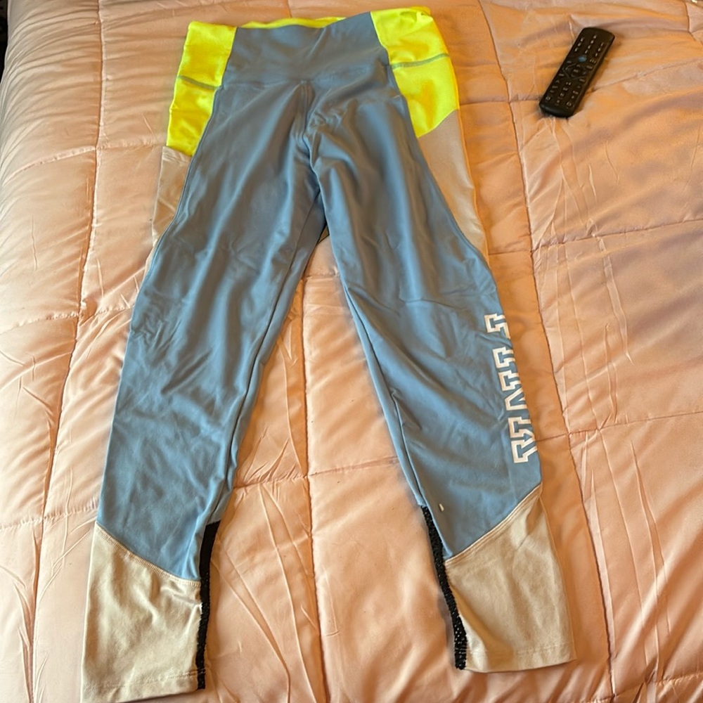 Victoria’s Secret pink multicolored leggings with mesh detail